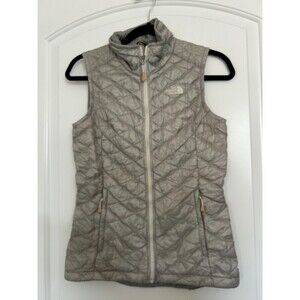 The North Face Womens Thermoball Puffer Vest Size XS Gray Gorpcore Outdoors